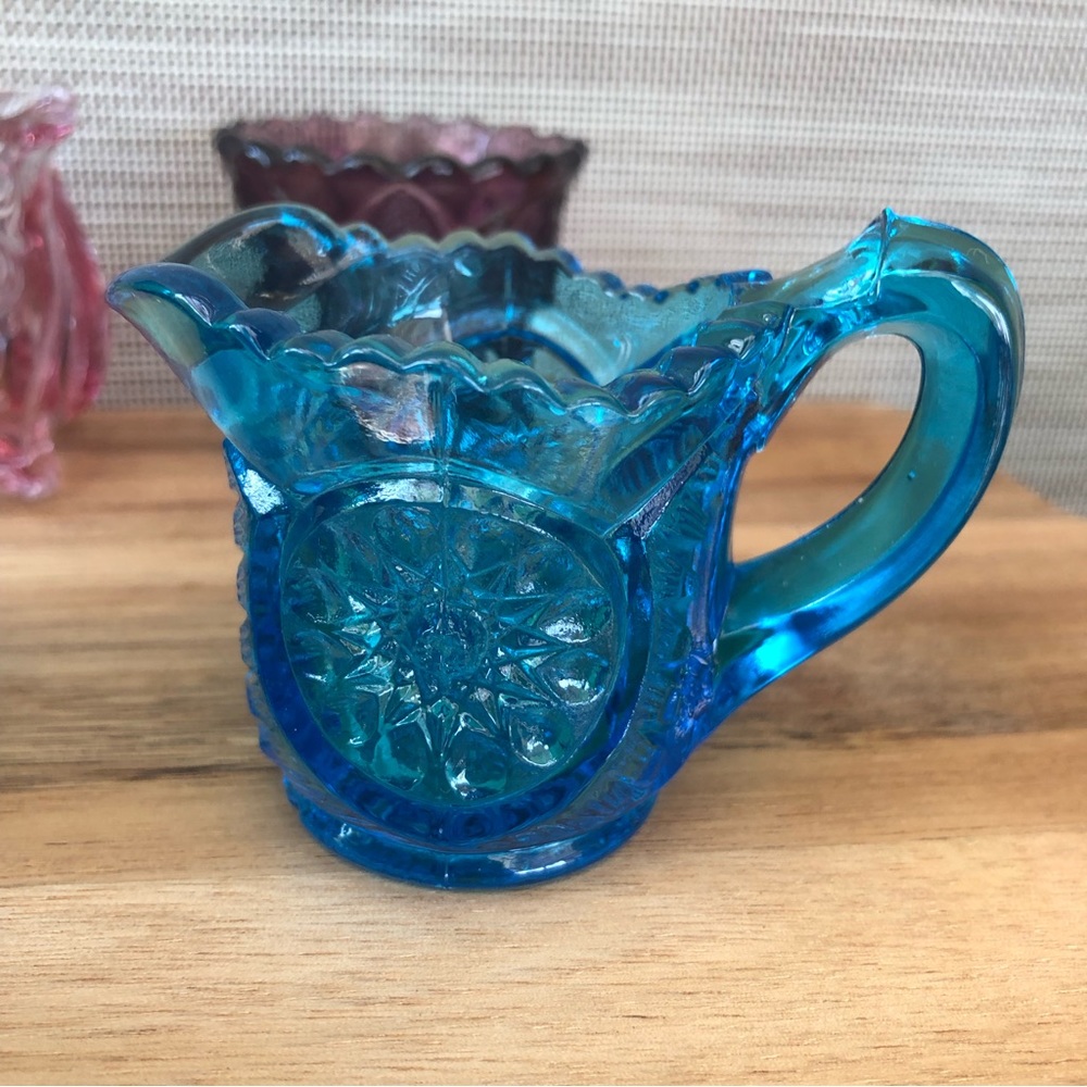 EAPG Early American Pressed Glass Collection Toothpick Holders Mini Creamer - Picture 5 of 6